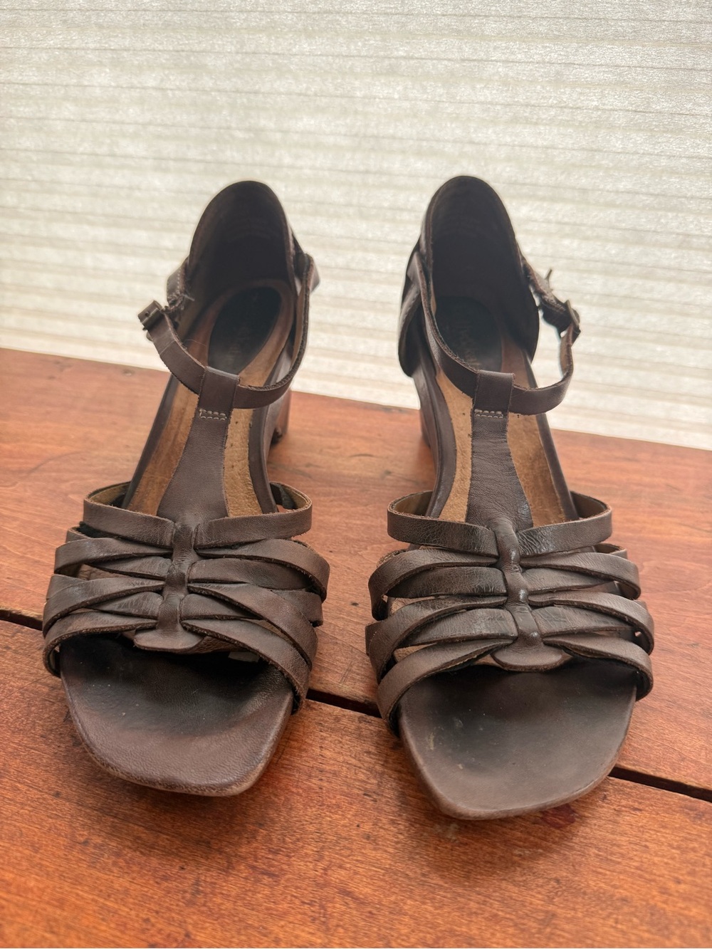 Kelly & Katie Dark Brown Strappy Heeled Sandals